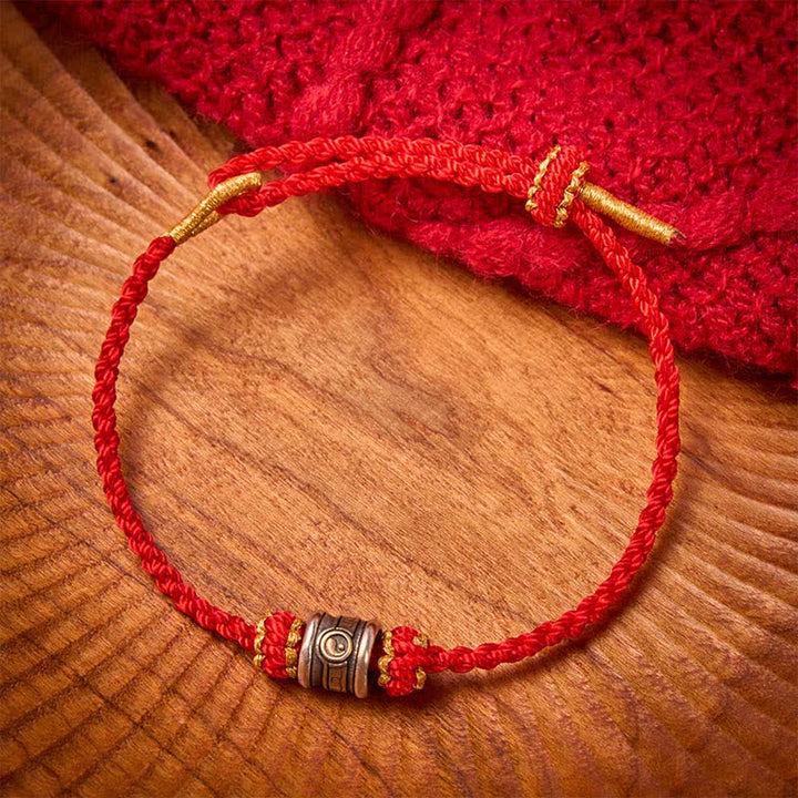 Buddha Stones Bracelet d'harmonie Yin Yang en cuivre et fil rouge - image 3