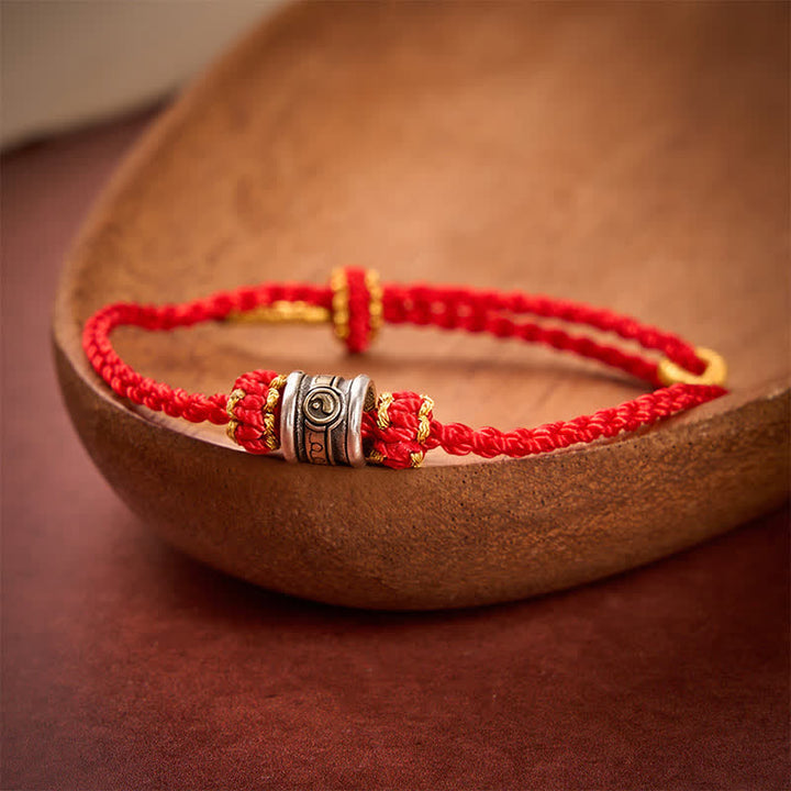 Buddha Stones Bracelet d'harmonie Yin Yang en cuivre et fil rouge - image 1