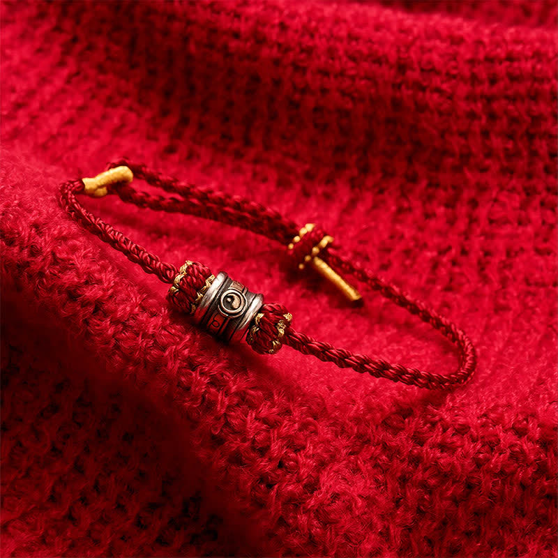 Buddha Stones Bracelet d'harmonie Yin Yang en cuivre et fil rouge - image 18