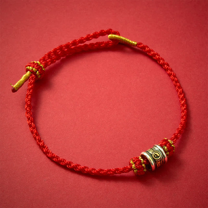 Buddha Stones Bracelet d'harmonie Yin Yang en cuivre et fil rouge - image 2