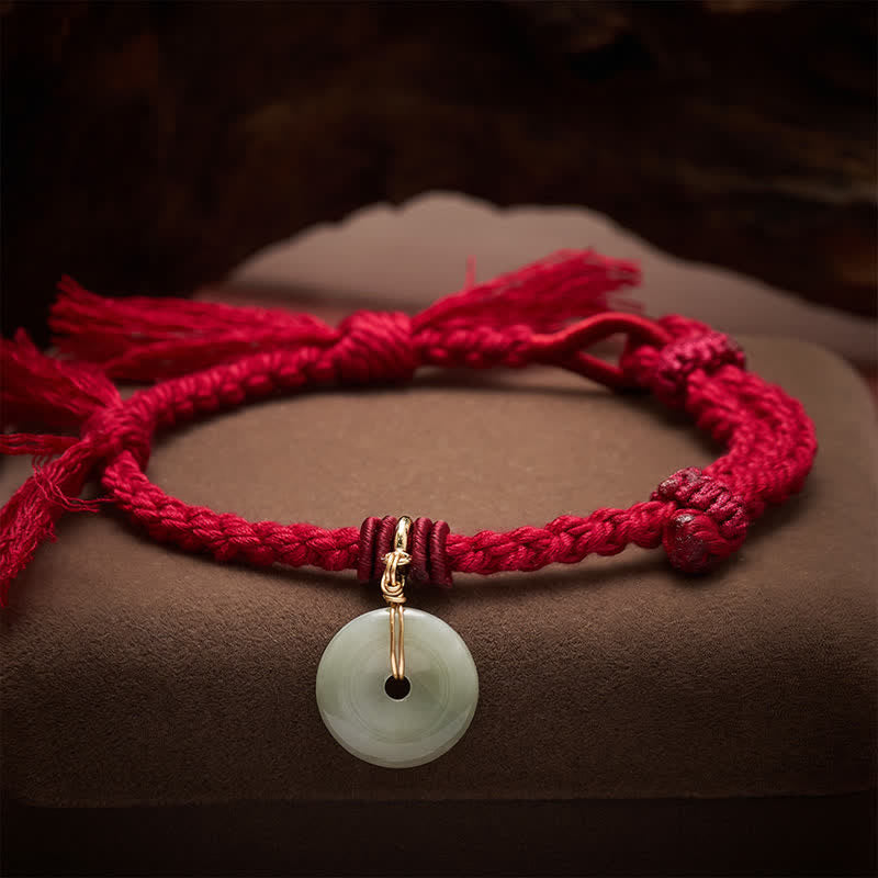 Buddha Stones Bracelet porte-bonheur à boucle de la paix en fil rouge - image 2