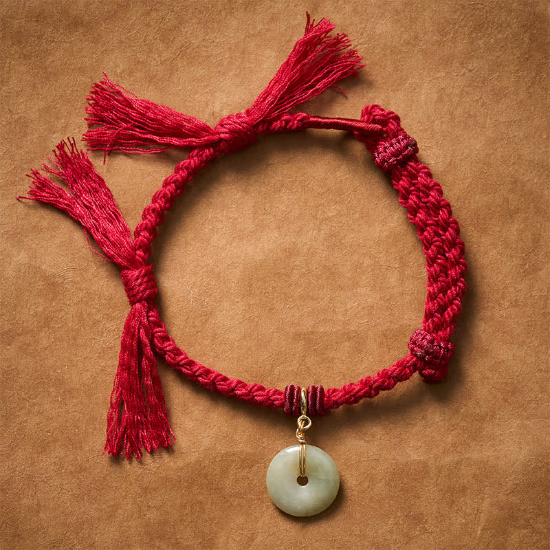 Buddha Stones Bracelet porte-bonheur à boucle de la paix en fil rouge - image 3