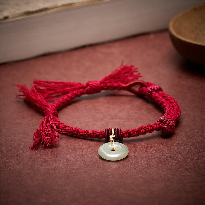 Buddha Stones Bracelet porte-bonheur à boucle de la paix en fil rouge - image 1