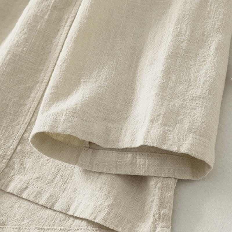 Chemise à manches longues pour femme Buddha Stones, unie et décontractée, à boutons grenouille - image 12