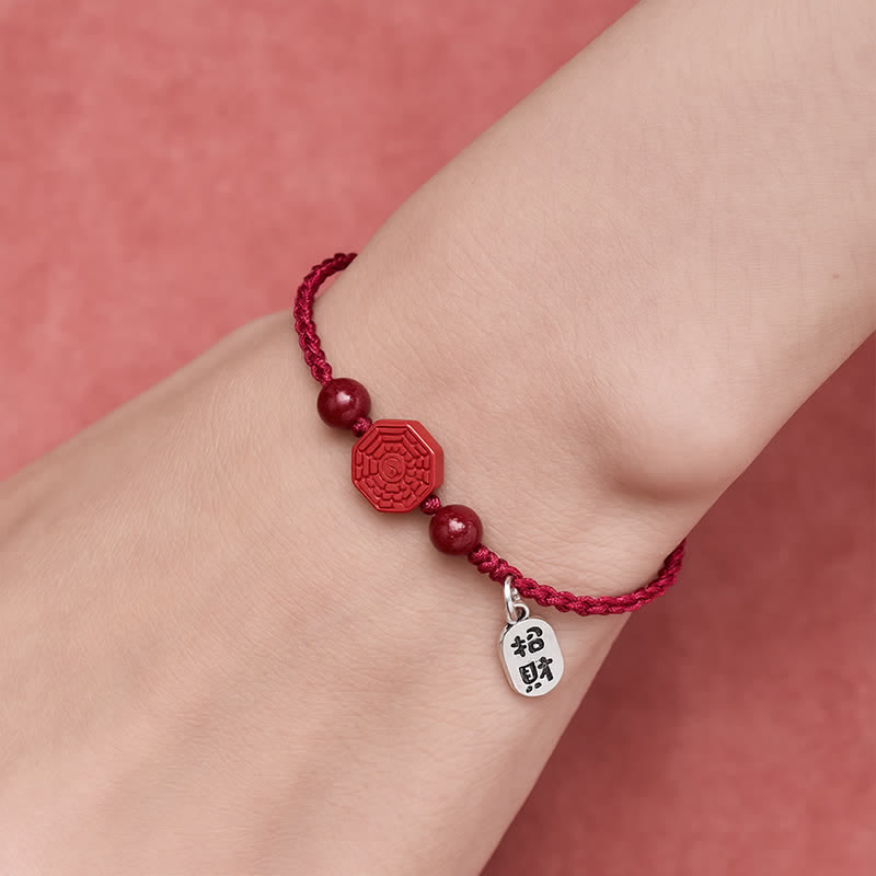 Buddha Stones Bracelet d'harmonie en fil rouge Bagua - image 4