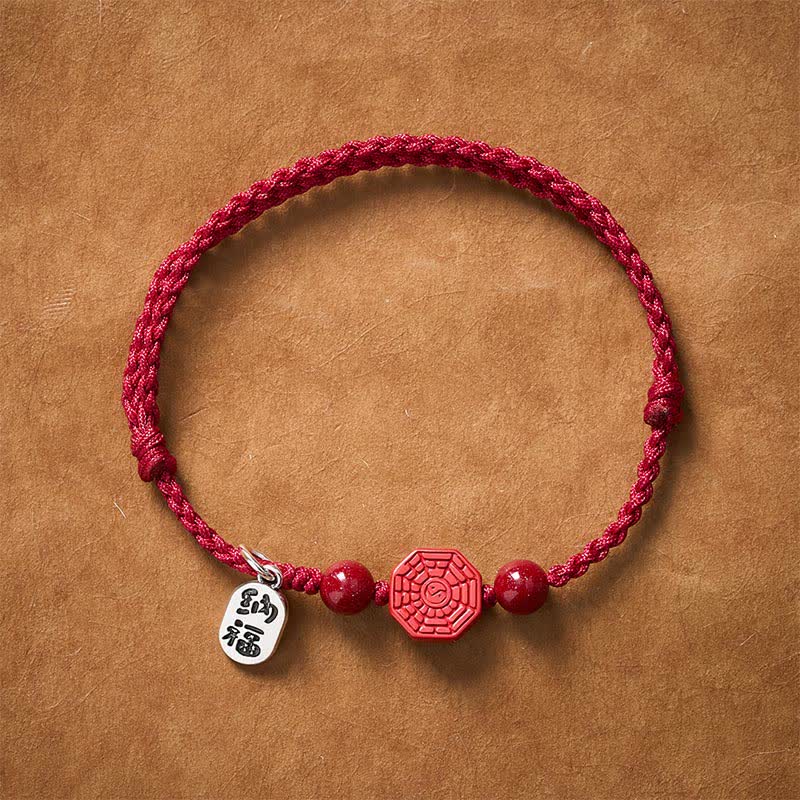 Buddha Stones Bracelet d'harmonie en fil rouge Bagua - image 1