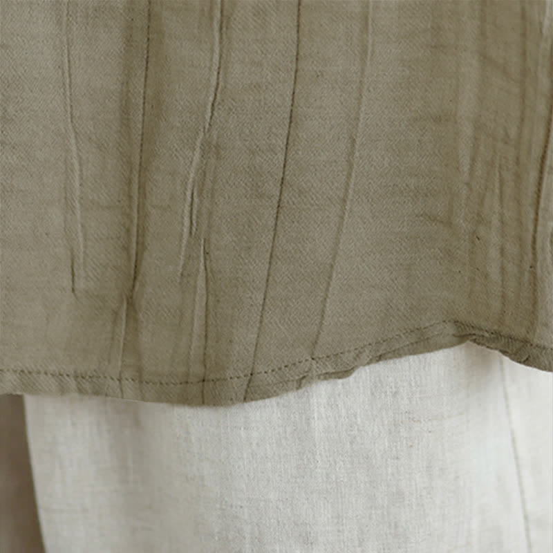 Gilet sans manches pour femme, col rond, motif froissé d'été, style simple, Buddha Stones - image 8