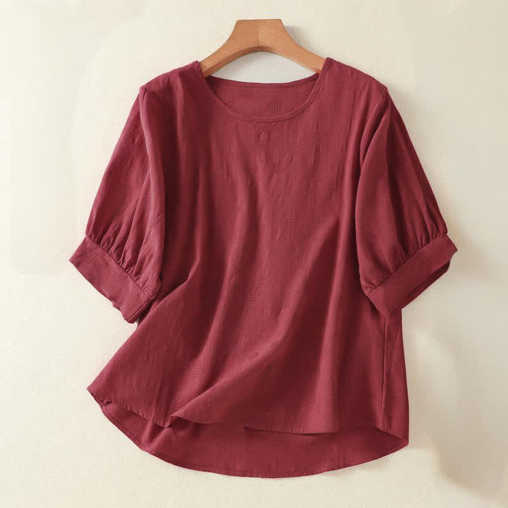 T-shirt ample à manches courtes pour femme, motif Buddha Stones , col rond uni - FireBrick - US8-10，UK/AU12-14，EU40-42 (2XL) - image 12