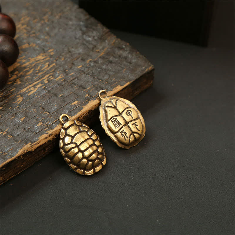 Buddha Stones Porte-clés de protection en laiton avec pièces Pi Xiu et cinq empereurs - image 4