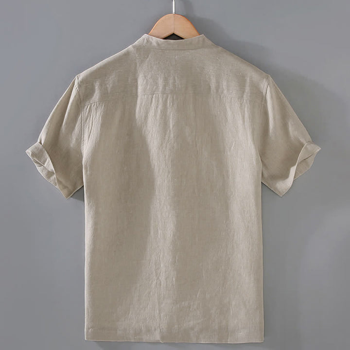 Chemise chinoise vintage à boutons grenouille et poches, style Tang, avec Buddha Stones - image 1