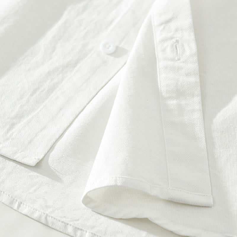 Buddha Stones Chemises à manches longues pour homme en coton à motif cachemire vintage décontracté, avec poches plaquées. - image 14