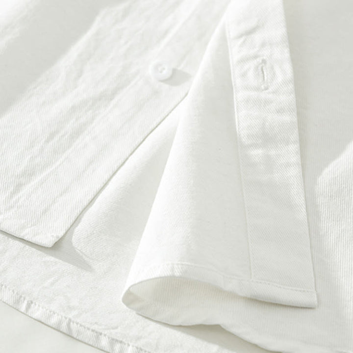 Buddha Stones Chemises à manches longues pour homme en coton à motif cachemire vintage décontracté, avec poches plaquées. - image 14
