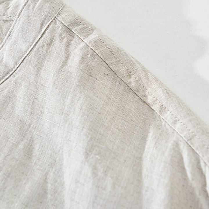 Buddha Stones Veste homme unie à col mandarin, fermeture éclair, poches, style minimaliste et décontracté, idéale pour le printemps et l'été. - image 5