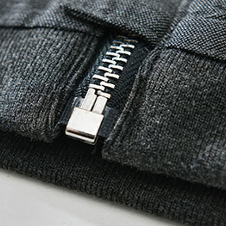 Buddha Stones Veste homme unie à col mandarin, fermeture éclair, poches, style minimaliste et décontracté, idéale pour le printemps et l'été. - image 15