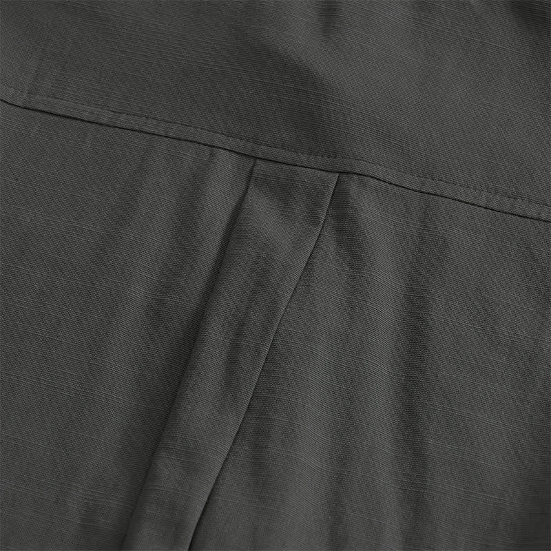 Buddha Stones Chemises d'été décontractées pour hommes, style Tang, à manches courtes, boutonnées et poches plaquées. - image 3