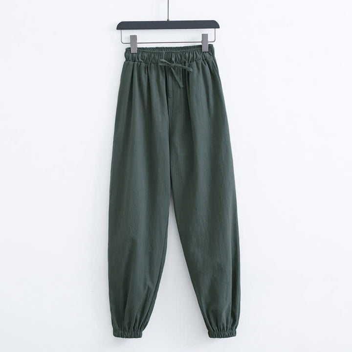 Pantalon harem décontracté pour homme en coton uni couleur Buddha Stones avec poches - Gris ardoise foncé - US/UK/AU44，EU54 (4XL) - image 10