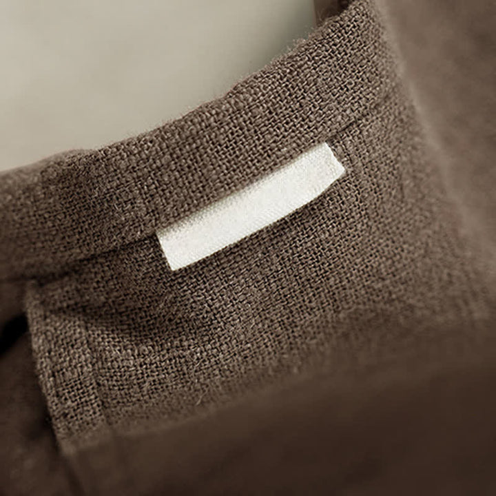 Buddha Stones Pantalon homme décontracté printemps-été à cordon de serrage, coupe droite, avec poches - image 7