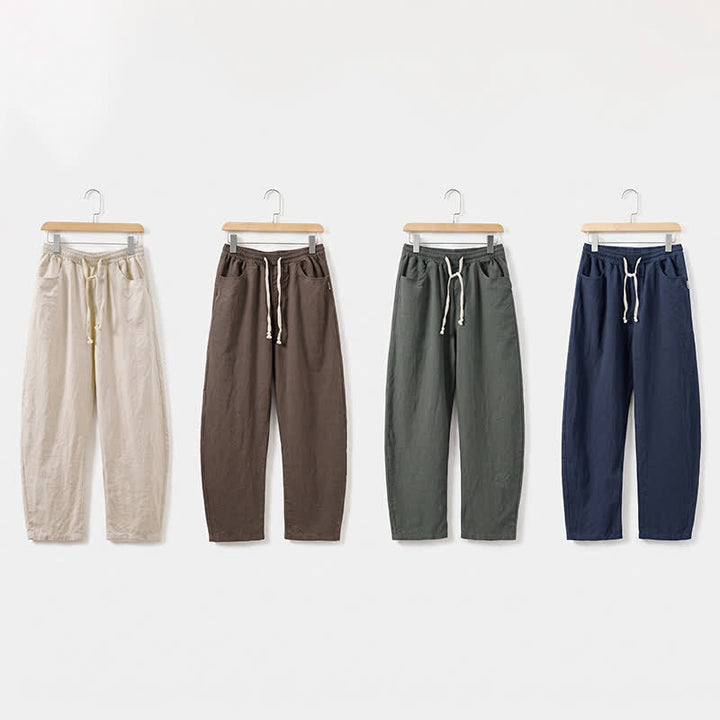 Buddha Stones Pantalon homme décontracté printemps-été à cordon de serrage, coupe droite, avec poches - image 12