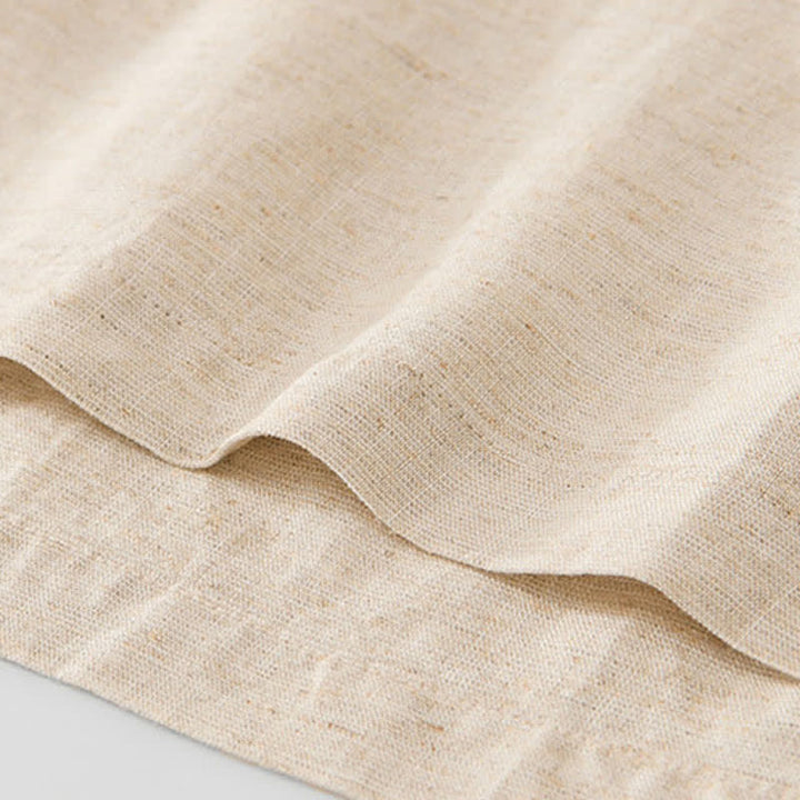 Buddha Stones Chemises d'été minimalistes décontractées à col zippé et manches courtes pour hommes - image 5