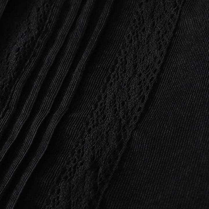 Buddha Stones Robe longue à manches longues pour femme, style Tang vintage, boutonnée, plissée et unie, avec poche, idéale pour le printemps et l'automne. - image 17