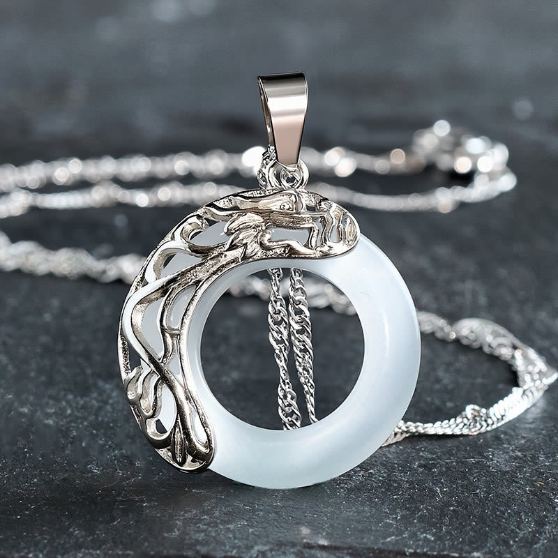 Buddha Stones Collier Intuition avec Boucle Dragon Œil de Chat et Anneau de Paix - image 2