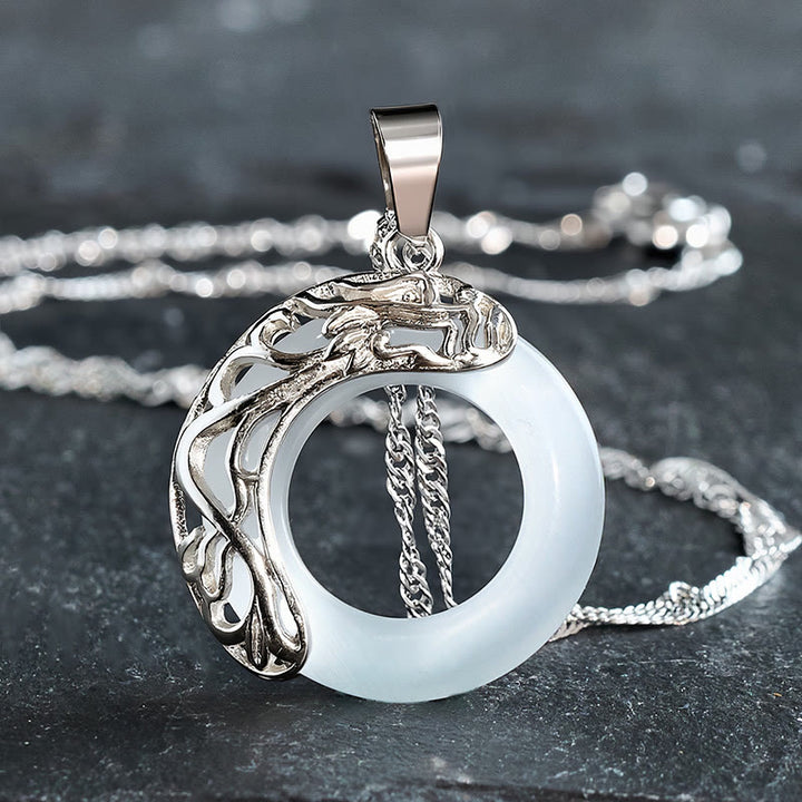 Buddha Stones Collier Intuition avec Boucle Dragon Œil de Chat et Anneau de Paix - image 2