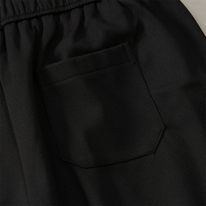 Buddha Stones Short d'été bohème pour homme, taille élastique avec cordon de serrage et bordure géométrique, poches - image 13