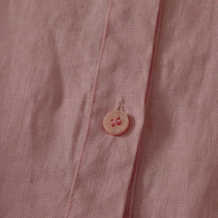 Buddha Stones T-shirts à manches courtes pour femmes, style minimaliste décontracté d'été, à ourlet volanté uni - image 8