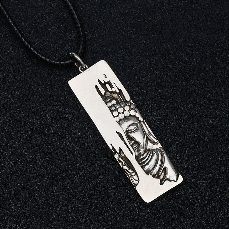 Buddha Stones Tathagata Bouddha Force Protection Amulette Porte-bonheur Collier Pendentif Style Vintage - image 3