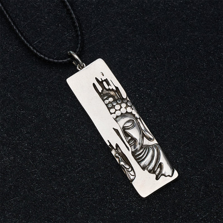 Buddha Stones Tathagata Bouddha Force Protection Amulette Porte-bonheur Collier Pendentif Style Vintage - image 3