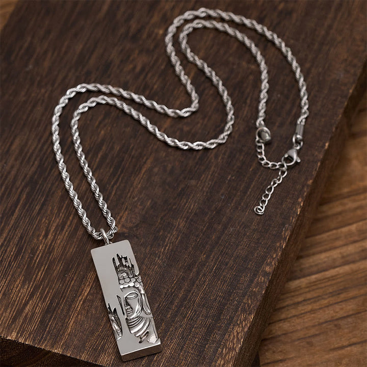 Buddha Stones Tathagata Bouddha Force Protection Amulette Porte-bonheur Collier Pendentif Style Vintage - image 20
