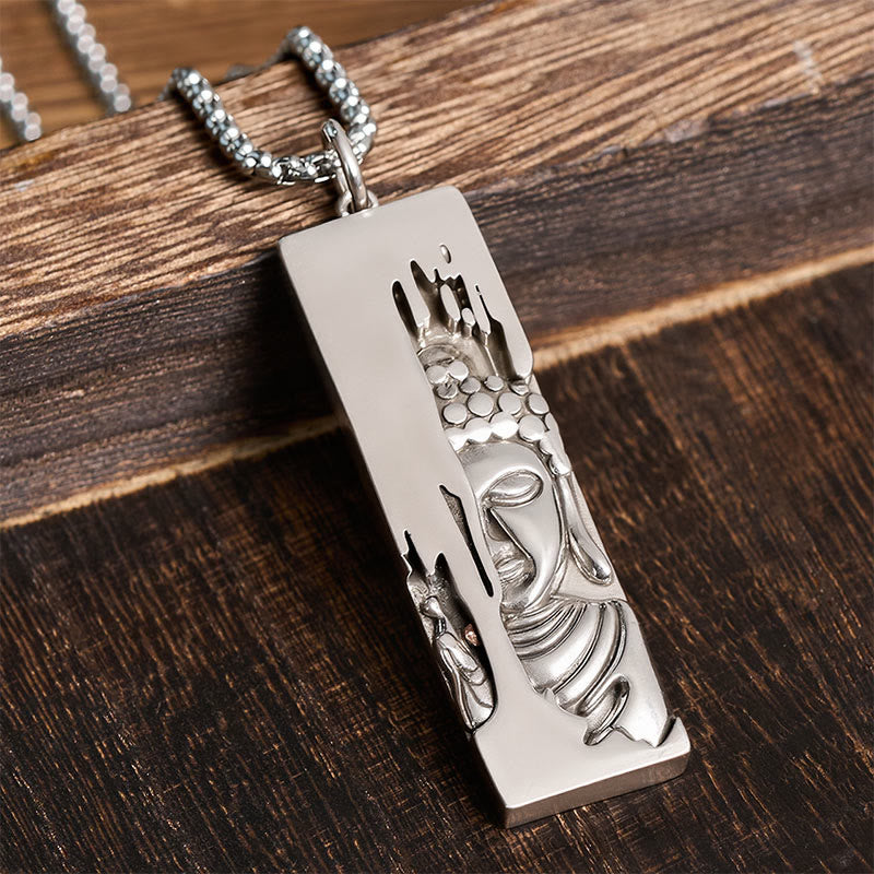 Buddha Stones Tathagata Bouddha Force Protection Amulette Porte-bonheur Collier Pendentif Style Vintage - image 10
