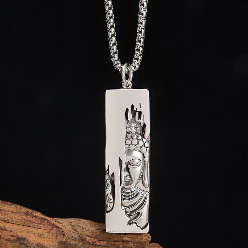 Buddha Stones Tathagata Bouddha Force Protection Amulette Porte-bonheur Collier Pendentif Style Vintage - image 8