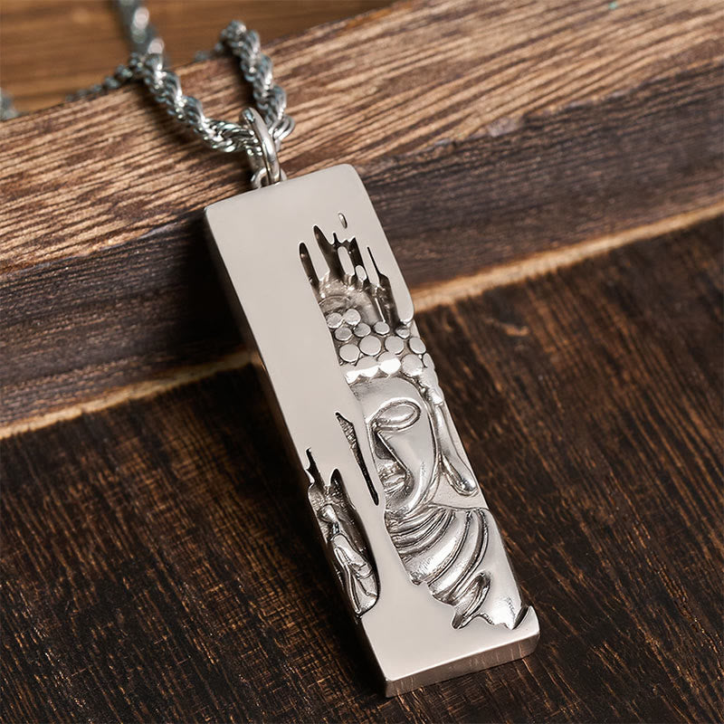 Buddha Stones Tathagata Bouddha Force Protection Amulette Porte-bonheur Collier Pendentif Style Vintage - image 17