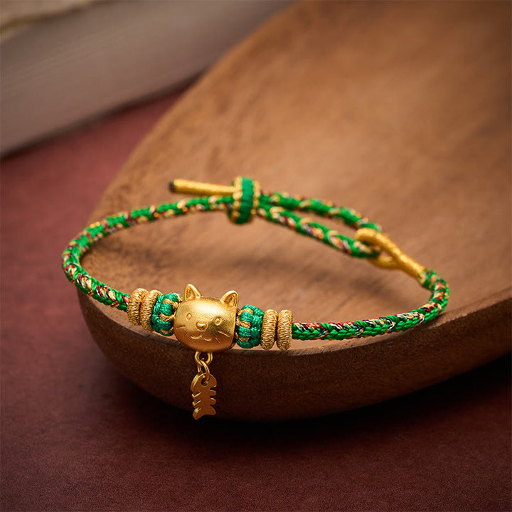 Buddha Stones Bracelet d'équilibre en fil de cuivre multicolore avec poisson-chat - image 18