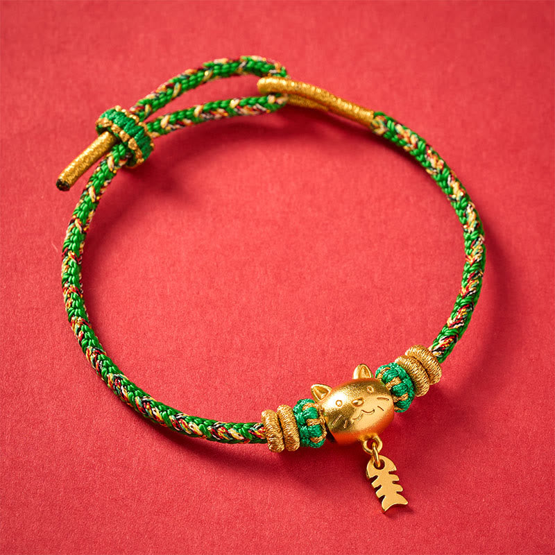 Buddha Stones Bracelet d'équilibre en fil de cuivre multicolore avec poisson-chat - image 16