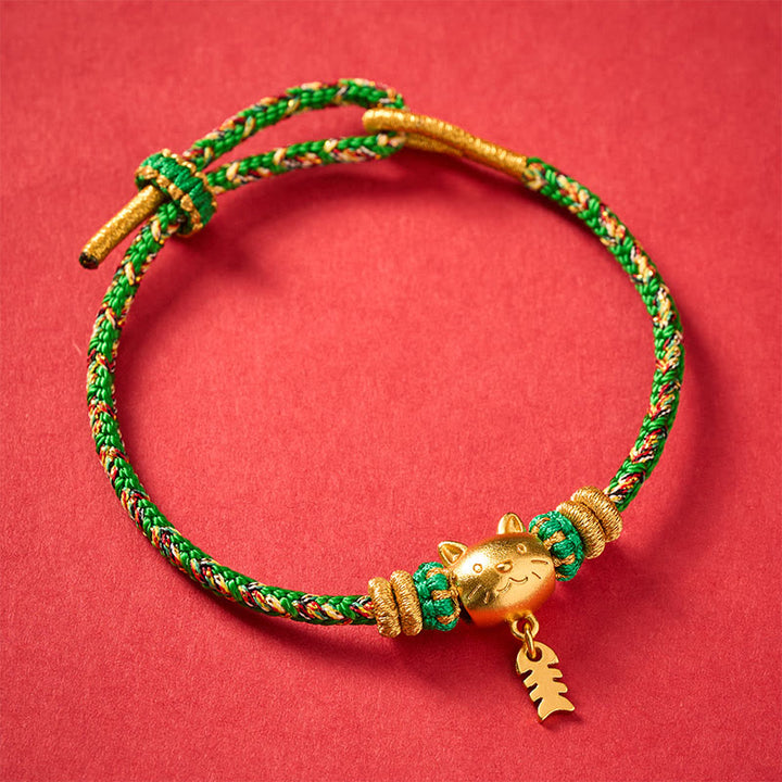 Buddha Stones Bracelet d'équilibre en fil de cuivre multicolore avec poisson-chat - image 16