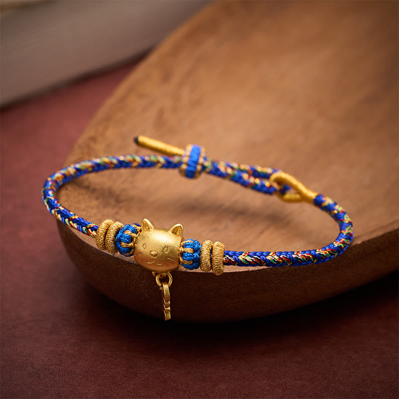 Buddha Stones Bracelet d'équilibre en fil de cuivre multicolore avec poisson-chat - image 13