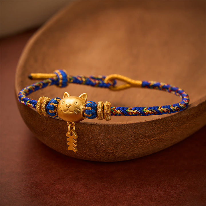 Buddha Stones Bracelet d'équilibre en fil de cuivre multicolore avec poisson-chat - image 12