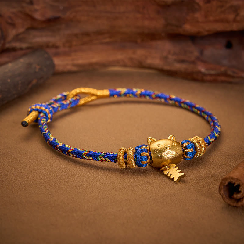 Buddha Stones Bracelet d'équilibre en fil de cuivre multicolore avec poisson-chat - image 14