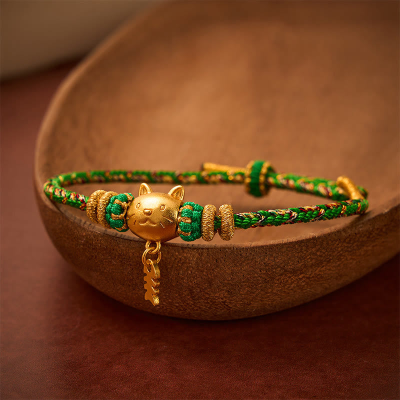 Buddha Stones Bracelet d'équilibre en fil de cuivre multicolore avec poisson-chat - image 17