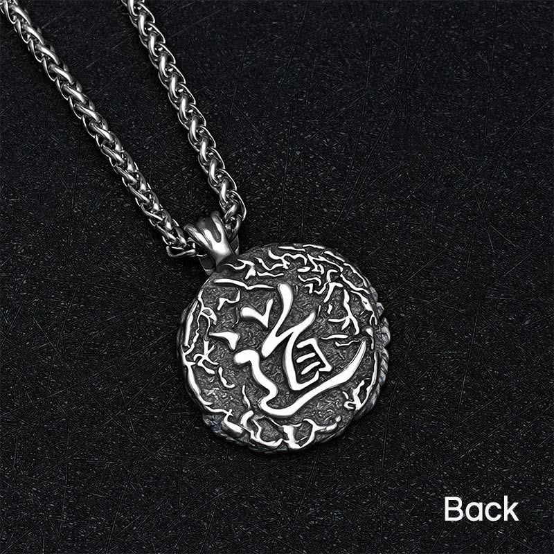 Buddha Stones Collier pendentif rond en cuivre Yin Yang Koi Poisson Équilibre - image 3