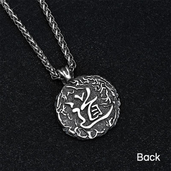 Buddha Stones Collier pendentif rond en cuivre Yin Yang Koi Poisson Équilibre - image 3