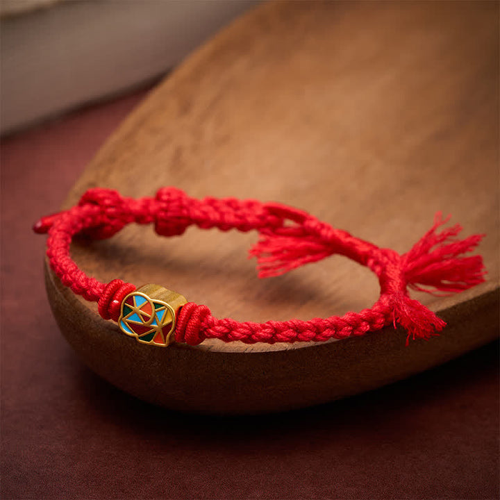 Buddha Stones Bracelet ajustable Éléphant à cordon rouge et fil d'équilibre tibétain - image 1