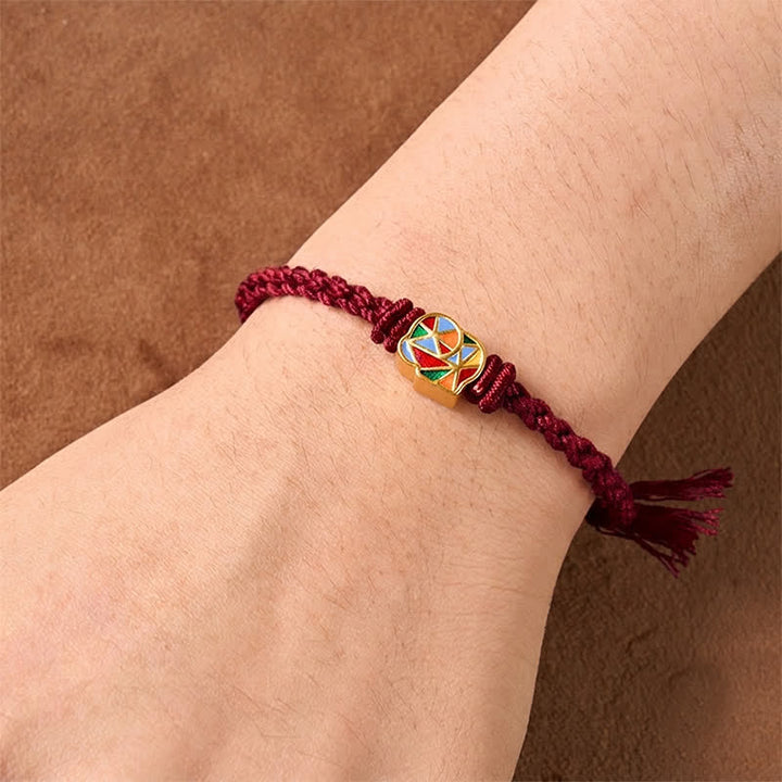 Buddha Stones Bracelet ajustable Éléphant à cordon rouge et fil d'équilibre tibétain - image 10
