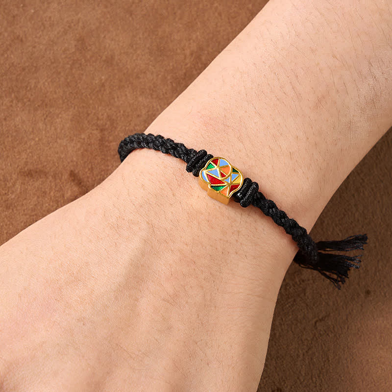 Buddha Stones Bracelet ajustable Éléphant à cordon rouge et fil d'équilibre tibétain - image 12