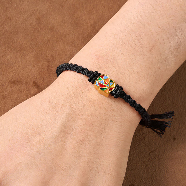 Buddha Stones Bracelet ajustable Éléphant à cordon rouge et fil d'équilibre tibétain - image 12