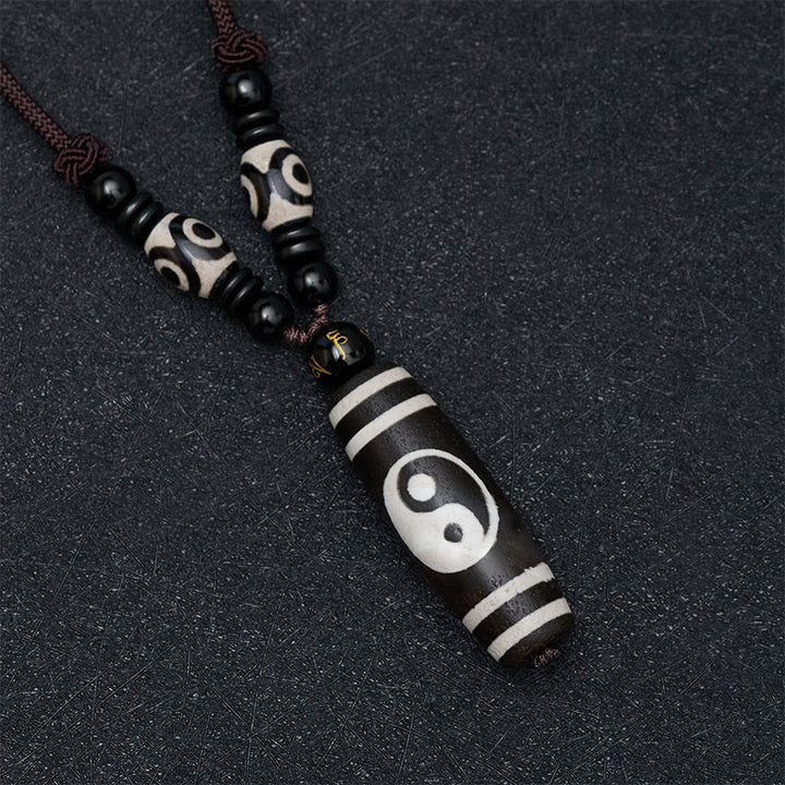 Buddha Stones Collier Yin Yang en onyx noir - image 3