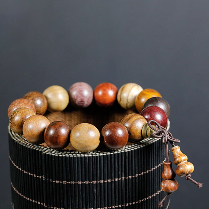 Bracelet de méditation et de bénédiction Mala en bois de wengé avec 108 perles de Buddha Stones - image 13