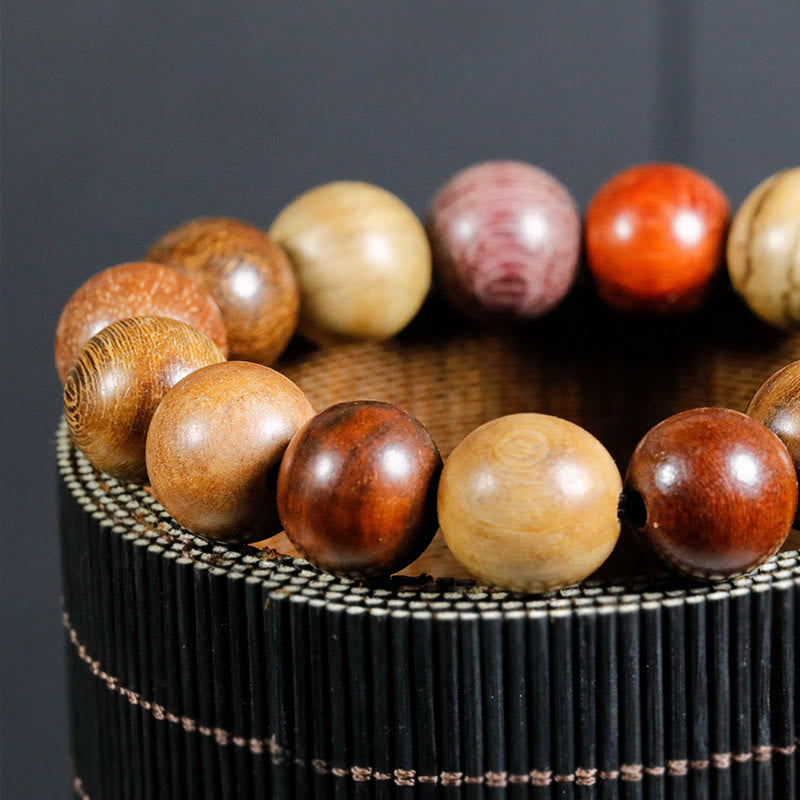 Bracelet de méditation et de bénédiction Mala en bois de wengé avec 108 perles de Buddha Stones - image 14
